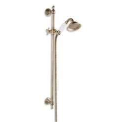 Retro Nostalgia Antique Brass Metal Plastic Shower Colum Set With Sliding Head
