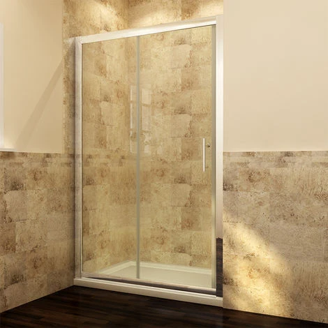 ELEGANT 1100mm Sliding Shower Cubicle Enclosure Door Modern Bathroom Screen Glass