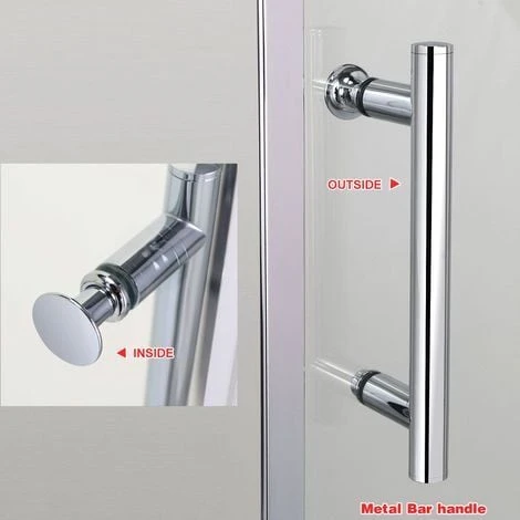 ELEGANT 1100mm Sliding Shower Cubicle Enclosure Door Modern Bathroom Screen Glass - Image 5