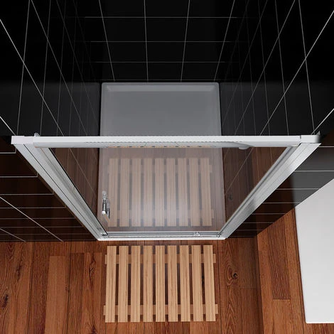ELEGANT 900mm Pivot Hinge Shower Door 6mm Safety Glass Shower Enclosure Cubicle - Image 3