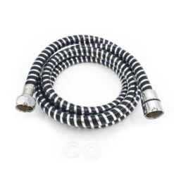 Chromed Plastic Flexible 1,5m Bathroom Shower Hose 1/2 X 1/2 With Gaskets