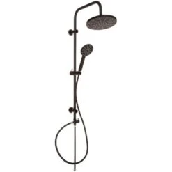 Shower Column Multi Function Showerhead Large Sliding Rainfall Black Colour