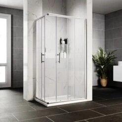 ELEGANT Shower Enclosure Corner Entry 900 X 700 Mm Square Sliding Shower Enclosure