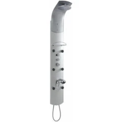 Milano Baya - Modern Exposed Thermostatic Shower Tower Panel With Rainfall Shower Head&44 Hand Shower Handset And Body Jets - Chrome