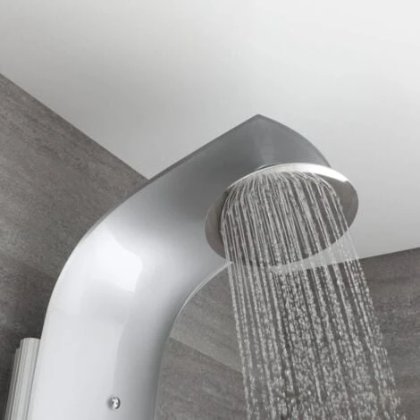Milano Baya - Modern Exposed Thermostatic Shower Tower Panel With Rainfall Shower Head&44 Hand Shower Handset And Body Jets - Chrome - Image 3