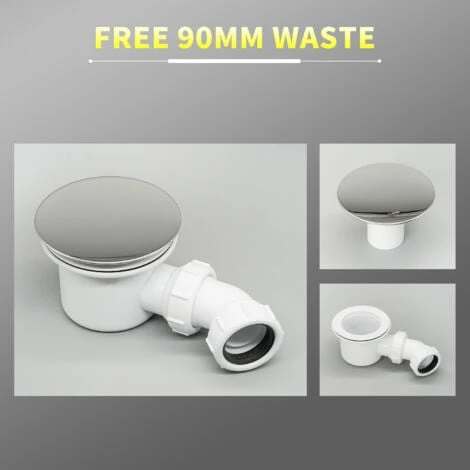 ELEGANT 800 X 800 X 40 Mm Square Stone Tray + Waste Trap - Image 4