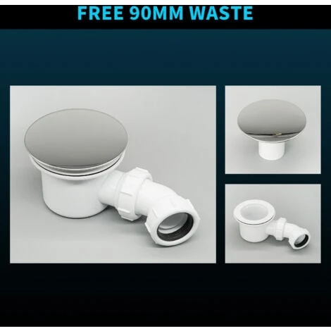 ELEGANT 900 X 900 X 40 Mm Square Stone Tray + Waste Trap - Image 4