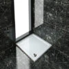 ELEGANT Rectangular 900 X 800 X 40 Mm Stone Tray For Shower Enclosure Cubicle + Waste Trap