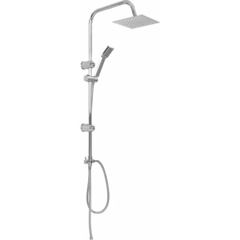 Dual Head Shower Set With Hand Shower Stainless Steel VidaXL