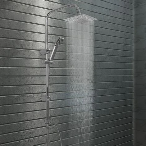Dual Head Shower Set With Hand Shower Stainless Steel VidaXL - Image 2