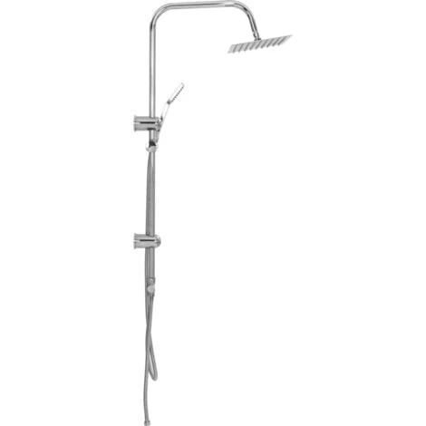 Dual Head Shower Set With Hand Shower Stainless Steel VidaXL - Image 4