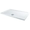 Milano Lithic – White Low Profile Rectangular Shower Tray – 1100mm X 700mm