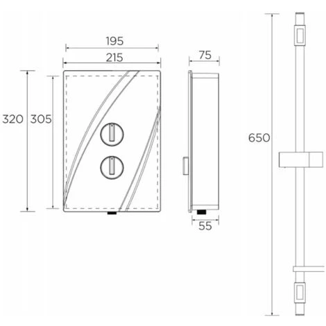 Bristan Cheer Electric Shower 9.5kW - White - Image 2