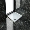 ELEGANT Stone Tray For Shower Enclosure Cubicle + Waste Trap Square 760 X 760 X 40 Mm