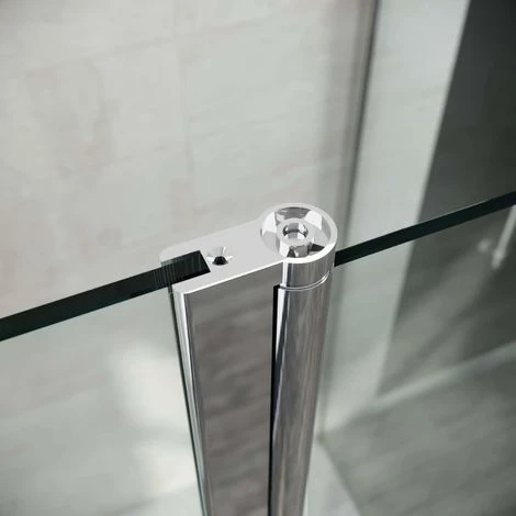 ELEGANT 900mm Walk In Shower Screen Glass Panel With 300mm Return Panel And 1400x900 Mm Shower Tray, 1900mm Height, 8mm Easy Clean Glass Wet Room Screen Panel Enclosure - Image 4