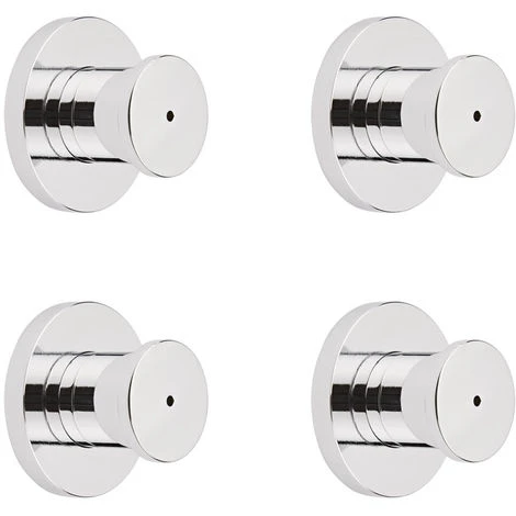 Milano Mirage - Modern Front Fix Chrome Bathroom Shower Round Body Jet - Pack Of 4