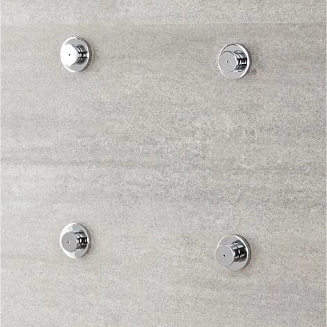 Milano Mirage - Modern Front Fix Chrome Bathroom Shower Round Body Jet - Pack Of 4 - Image 2
