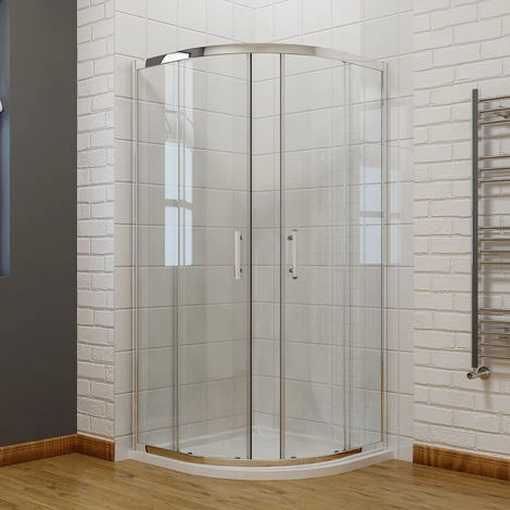 ELEGANT 1000 X 1000 Mm Quadrant Shower Enclosure 6mm Easy Clean Glass Walk In Sliding Door Shower Cubicle - Image 2