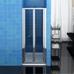 ELEGANT Bifold Shower Enclosure Reversible Folding Glass Shower Cubicle Door 700mm
