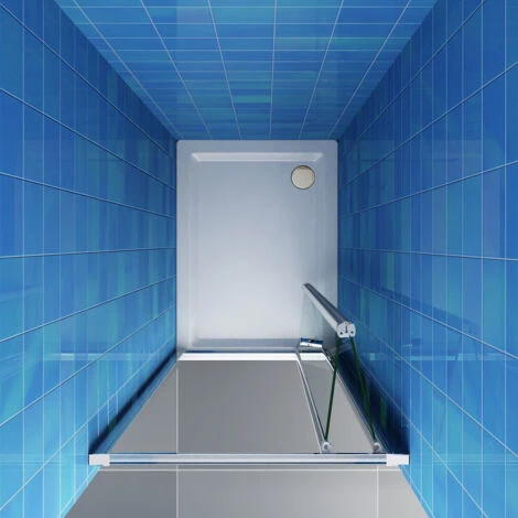 ELEGANT Bifold Shower Enclosure Reversible Folding Glass Shower Cubicle Door 700mm - Image 2