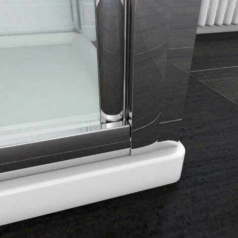 ELEGANT Bifold Shower Enclosure Reversible Folding Glass Shower Cubicle Door 700mm - Image 3