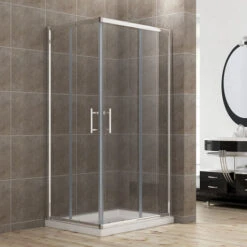 ELEGANT 1000 X 800 Mm Sliding Corner Entry Shower Enclosure Door Cubicle