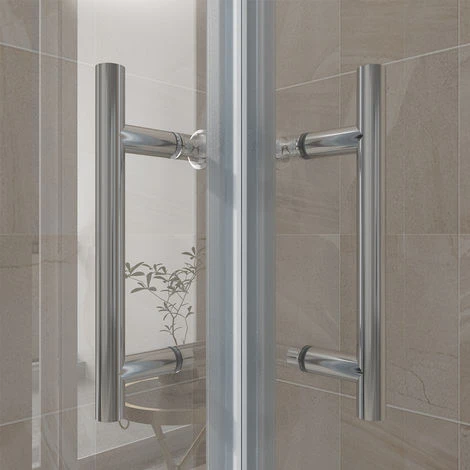 ELEGANT 900 X 700 X1850 Mm Sliding Corner Entry Shower Enclosure Door Cubicle - Image 4