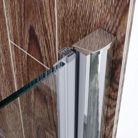 ELEGANT 700 X 700mm Frameless Pivot Shower Door Enclosure 6mm Safety Glass Reversible Shower Cubicle Door + Side Panel - Image 4