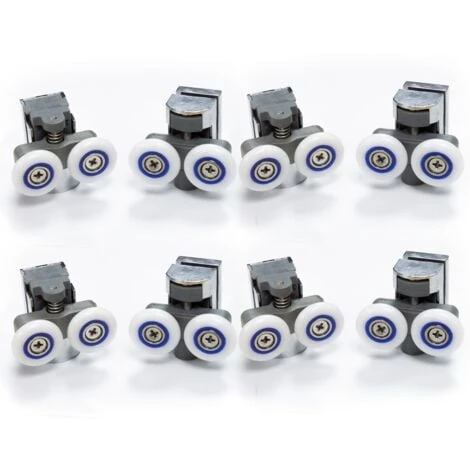 4 Shower Door Wheels Twin Top And Bottom Roller Runners