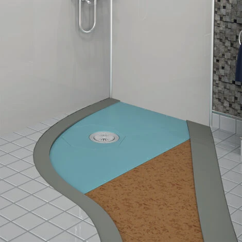AKW Tuff Form8 Square Wet Room Former With Rotatable Waste Position - 900x900mm - Image 3