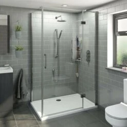 Mode Cooper 8mm Hinged Shower Enclosure With Stone Tray 900 X 760