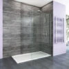 ELEGANT 1200mm Frameless Wet Room Shower Screen Panel 8mm Easy Clean Glass Walk In Shower Enclosure With Support Bar