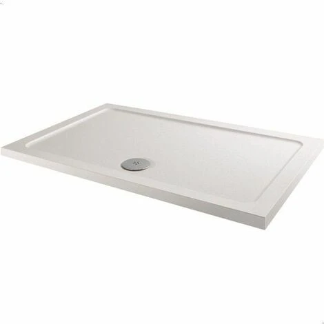 Modern Rectangle Shower Tray 1200 X 700mm Low Profile Slimline Lightweight White