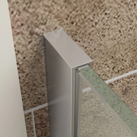 ELEGANT Walk In Shower Enclosure 8mm Easy Clean Glass Wetroom 1000mm Shower Screen Panel - Image 4