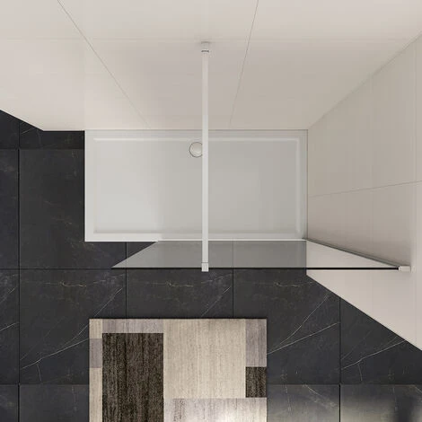 ELEGANT Wetroom 1000mm Shower Screen Panel Walk In Shower Enclosure 8mm Easy Clean Glass - Image 2