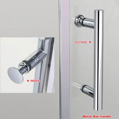 ELEGANT 1000 X 700 Mm Pivot Hinge Shower Enclosure Shower Screen Cubicle With Side Panel - Image 3
