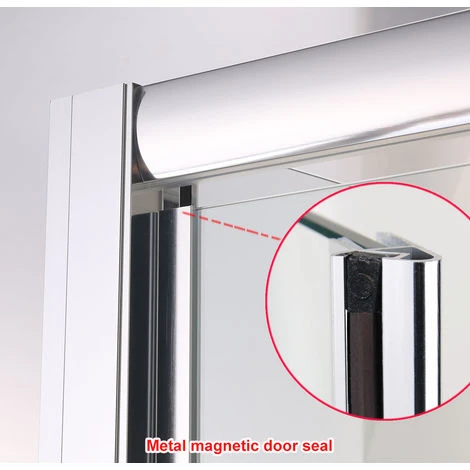 ELEGANT 1000 X 700 Mm Pivot Hinge Shower Enclosure Shower Screen Cubicle With Side Panel - Image 4