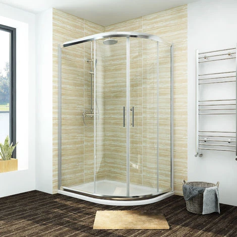 ELEGANT 1200 X 800 Mm Offset Quadrant Shower Enclosure Tempered Sliding Glass Cubicle Door