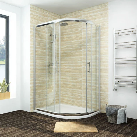 ELEGANT 1200 X 800 Mm Offset Quadrant Shower Enclosure Tempered Sliding Glass Cubicle Door - Image 2