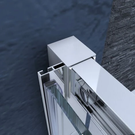 ELEGANT 1200mm Sliding Shower Door 6mm Toughened Glass Bathroom Screen Panel Reversible Shower Door For Bath - Image 3