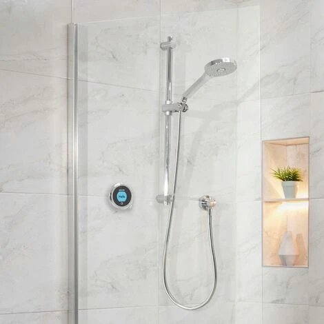 Aqualisa Optic Q Smart Shower Concealed Adjustable Head Gravity Pumped Chrome