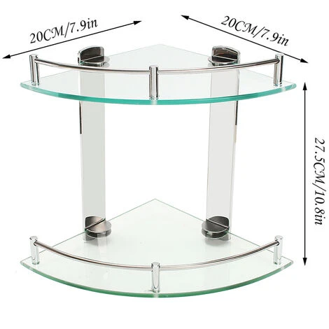 Livingandhome Wall Mounted Corner Shower Caddy Rack For Bathroom - Image 5