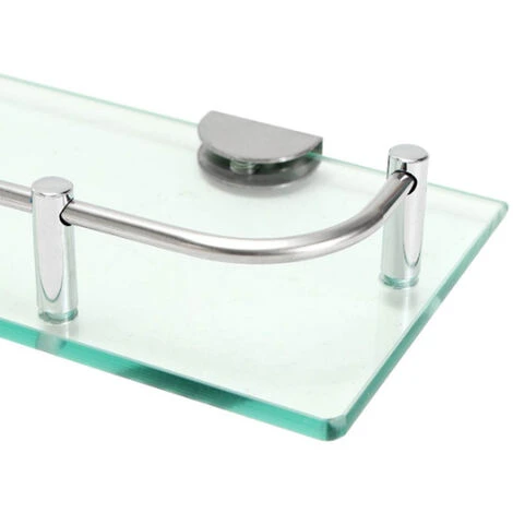 Livingandhome 40CM Wall Mounted Glass Shower Storage Caddy For Bathroom - Image 4