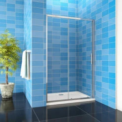 1000mm Sliding Shower Door Walk In Enclosure Bathroom Cubicle 1850mm Height