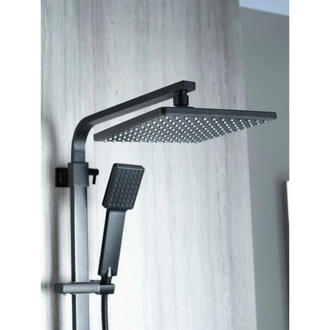 Aqualisa Deco Thermostatic Mixer Shower Square Bar Valve Black DECO.SQR.SC.MB - Image 3