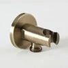 Milano Clarus - Modern Round Hand Shower Handset Outlet Elbow And Bracket - Brushed Brass