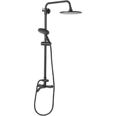 Modern Mixer Shower Set Brass Rain Function Wall Hanging Matt Black Farin - Image 5