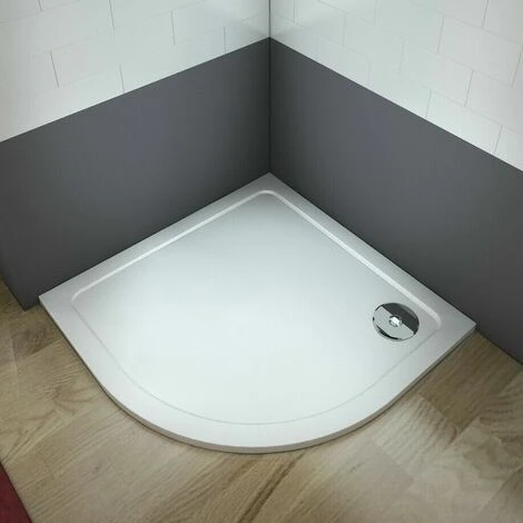 760x760x30mm Quadrant Stone Resin Tray+Waste For Shower Enclosure Doors Cubicle
