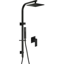 Black Brass Mixer Shower Column - Sirius