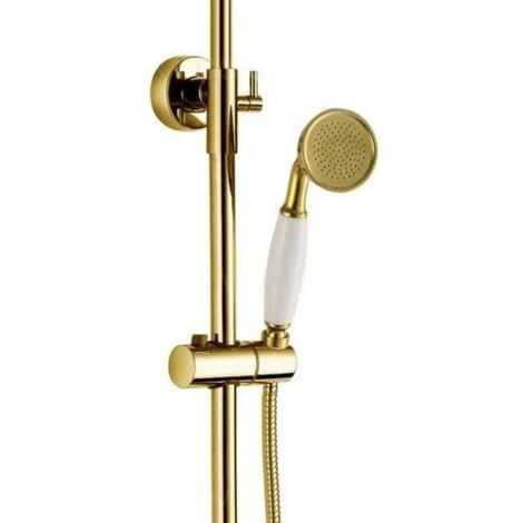 Antique Gold Style Curved Spout & Shower Column - Image 3